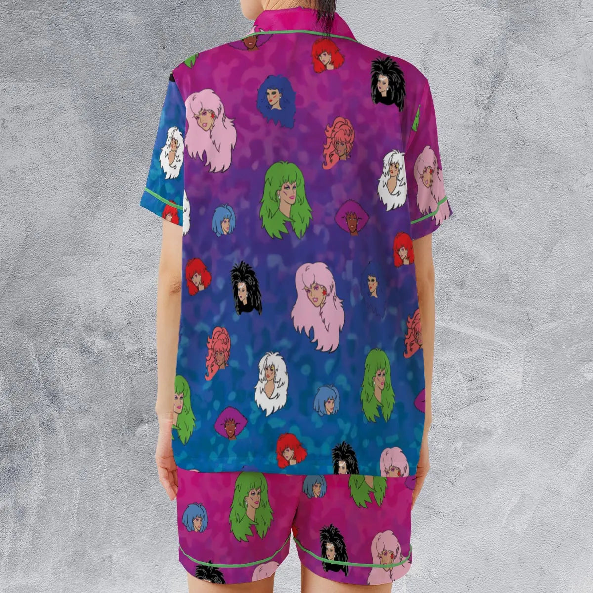 Misfits and Hologram  Jem and the Holograms Satin Short-Sleeve Pajamas Set