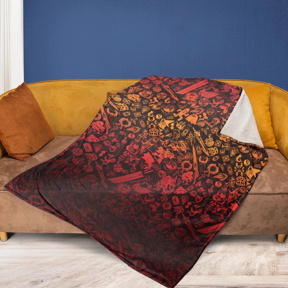 Red Moggle Final Fantasy Fleece Blanket