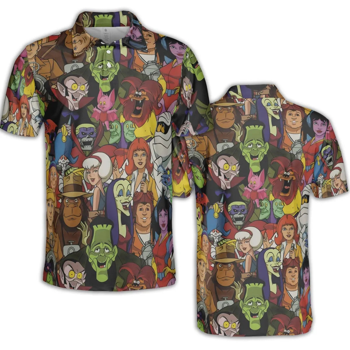 Frightfully Funny Ghostbusters Groovie Goolies AOP Men/Women Polo Shirt
