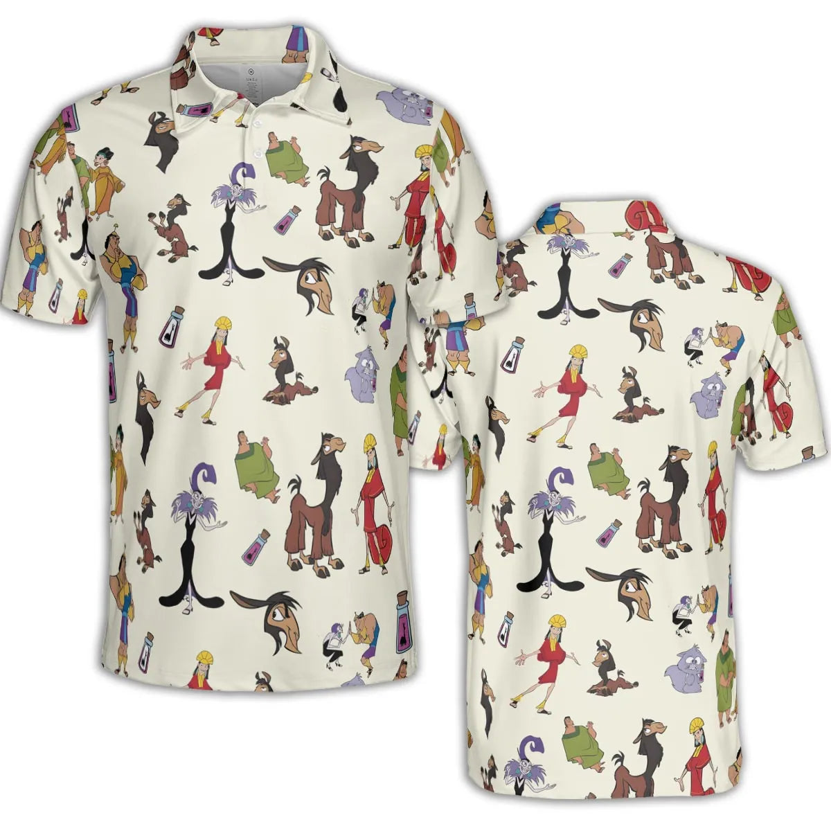 Kuzco and Friends The Emperor's New Groove AOP Men/Women Polo Shirt