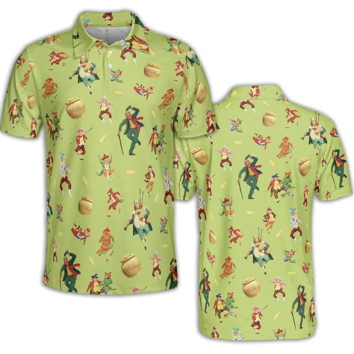 Irish Movie Darby O'Gill Characters AOP Men/Women Polo Shirt