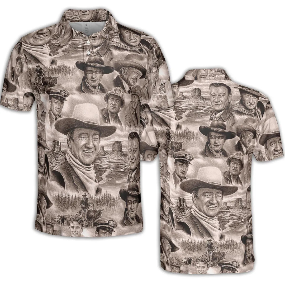 Of these Wayne Westerns AOP Men/Women Polo Shirt
