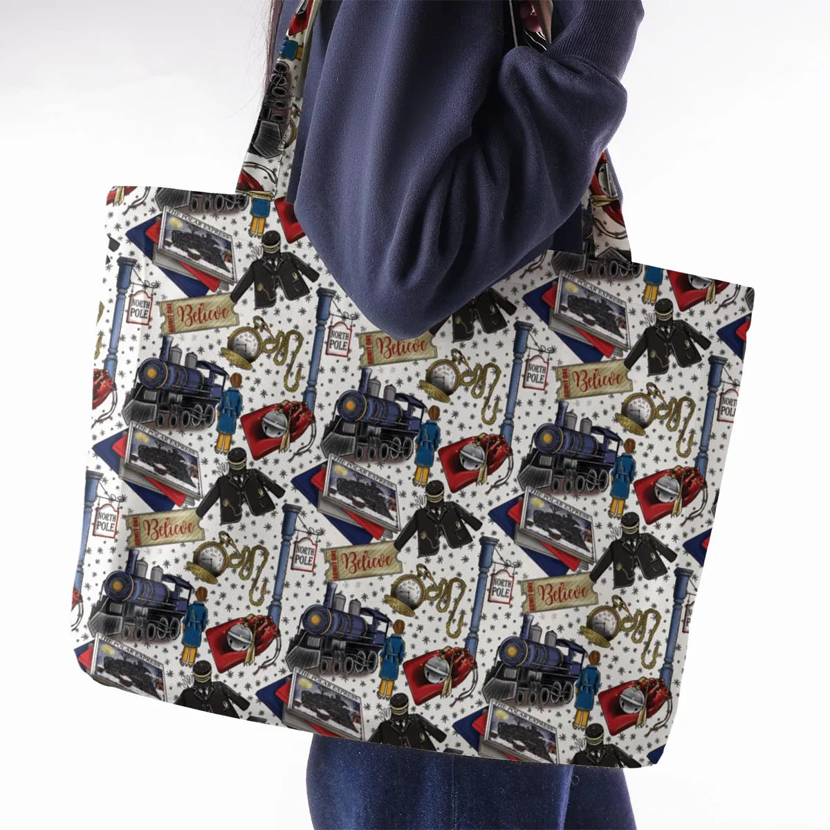 The Polar Express Christmas Movie Large Tote Bag