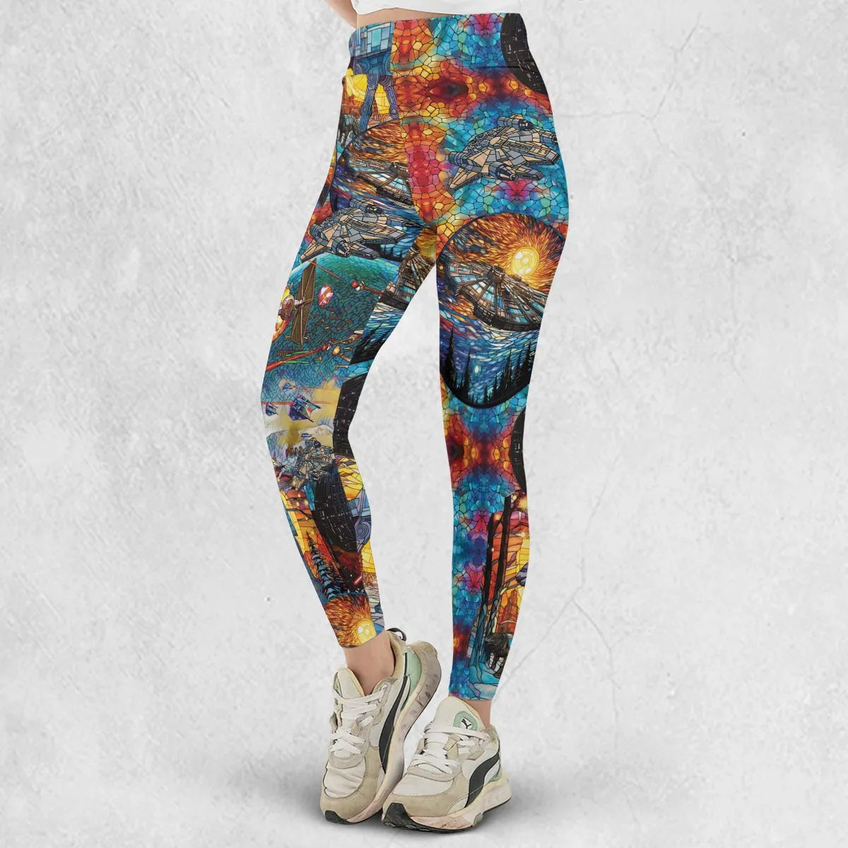 Spaceships Death Star Suncatcher Glass Legging