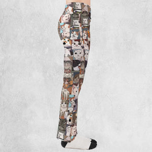 Funny Cat Internet Meme Flare Leggings