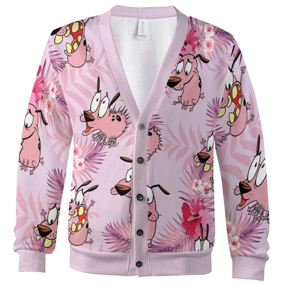 Courage the Cowardly Dog Floral Tropical Cardigan