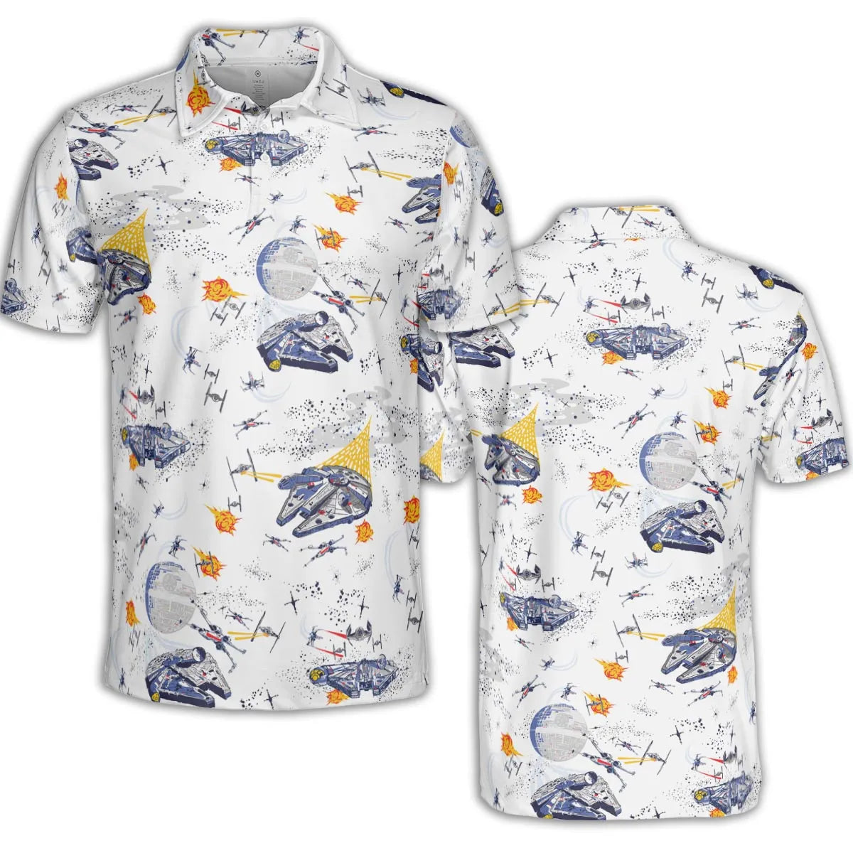 Millennium Falcon Patterns Star Wars AOP Men/Women Polo Shirt