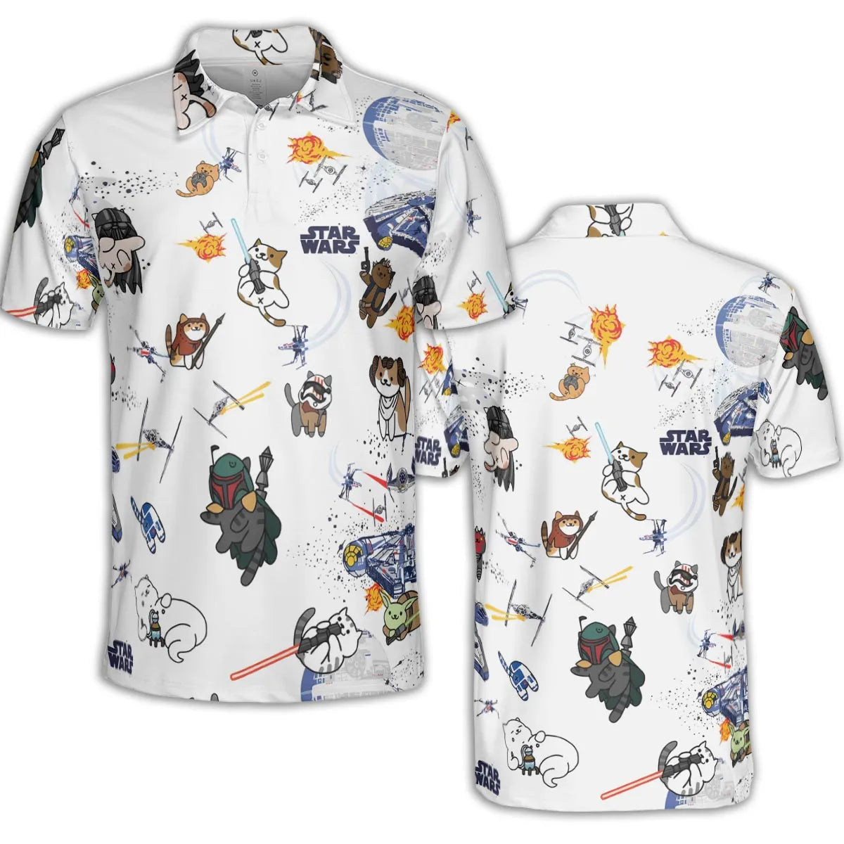 Star Wars Cats AOP Men/Women Polo Shirt
