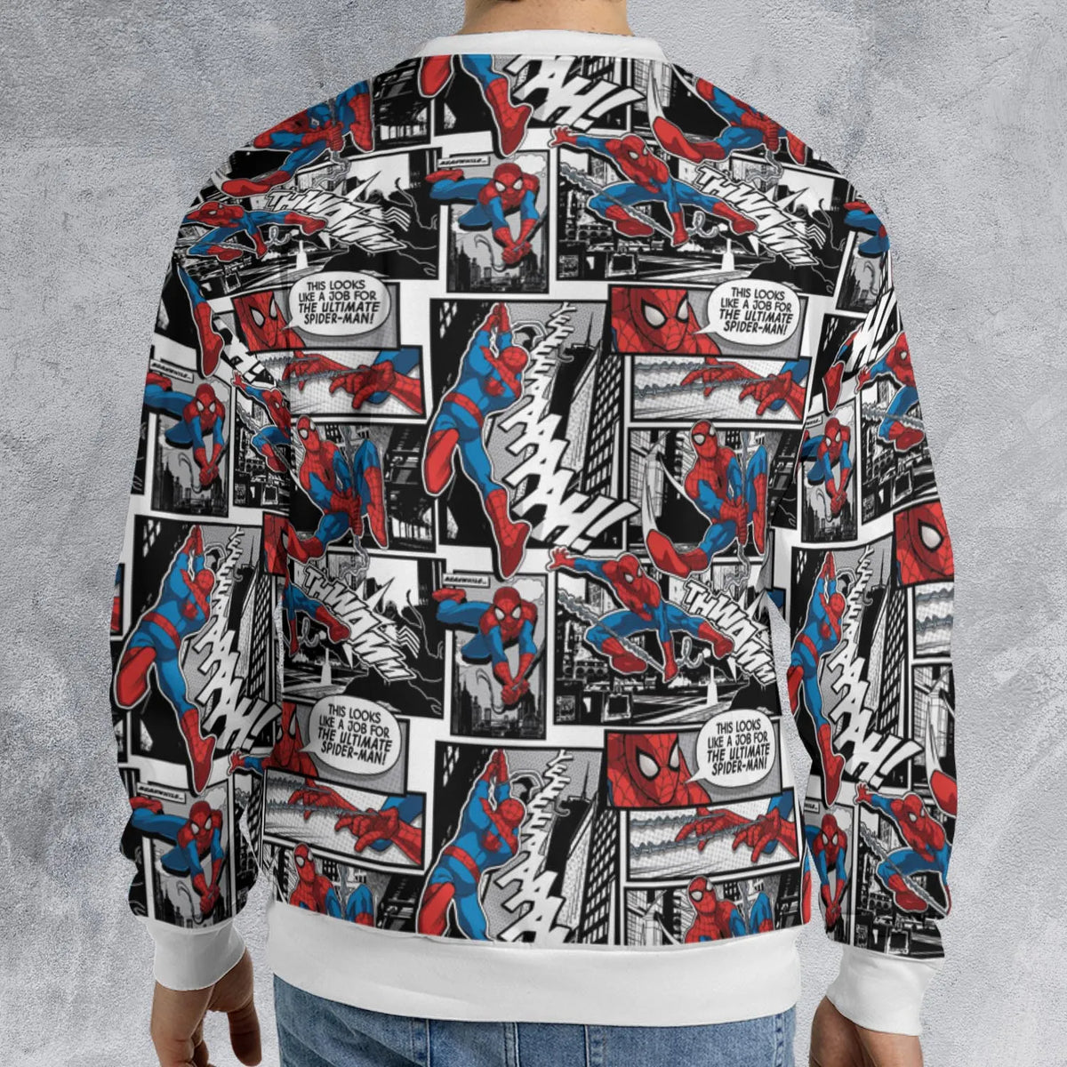 Spider Man Comic Pattern All-over Print Sweatshirt