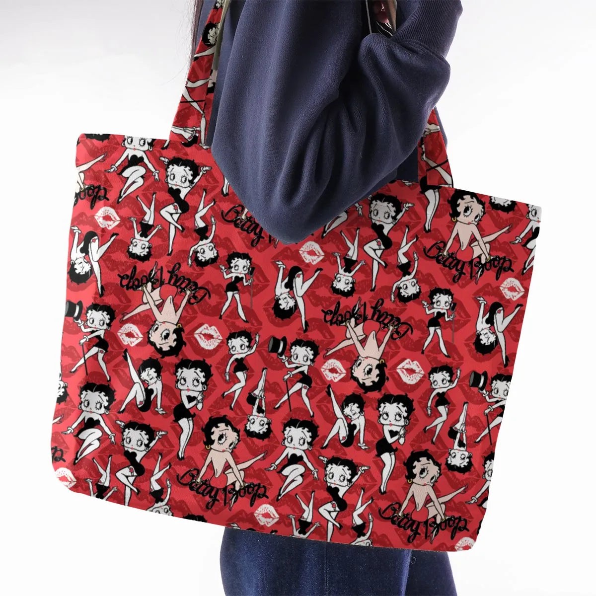 Betty Boop Singer Cartoon Sexy Large Tote Bag