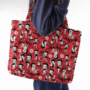 Betty Boop Singer Cartoon Sexy Large Tote Bag
