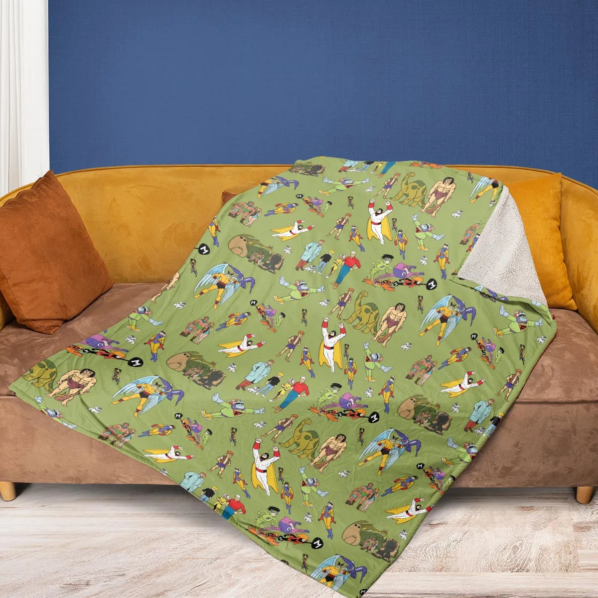 60s Vintage Characters Fleece Blanket