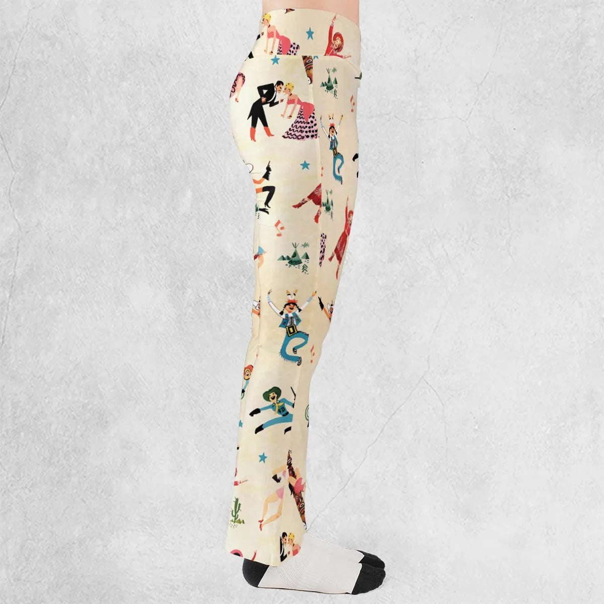 Annie Get Your Gun Characters Flare Leggings