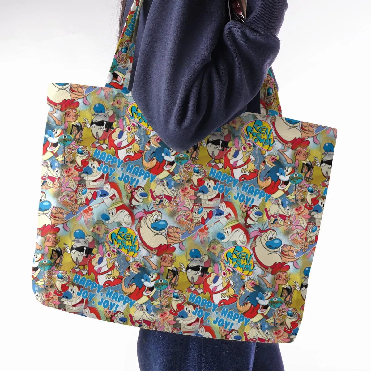 The Ren and Stimpy Show Large Tote Bag