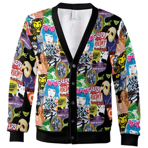 Broadway Musical Collage Cardigan