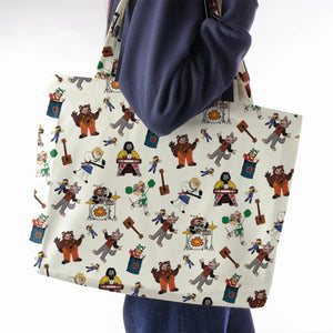 The Rock-afire Explosion Pattern Large Tote Bag
