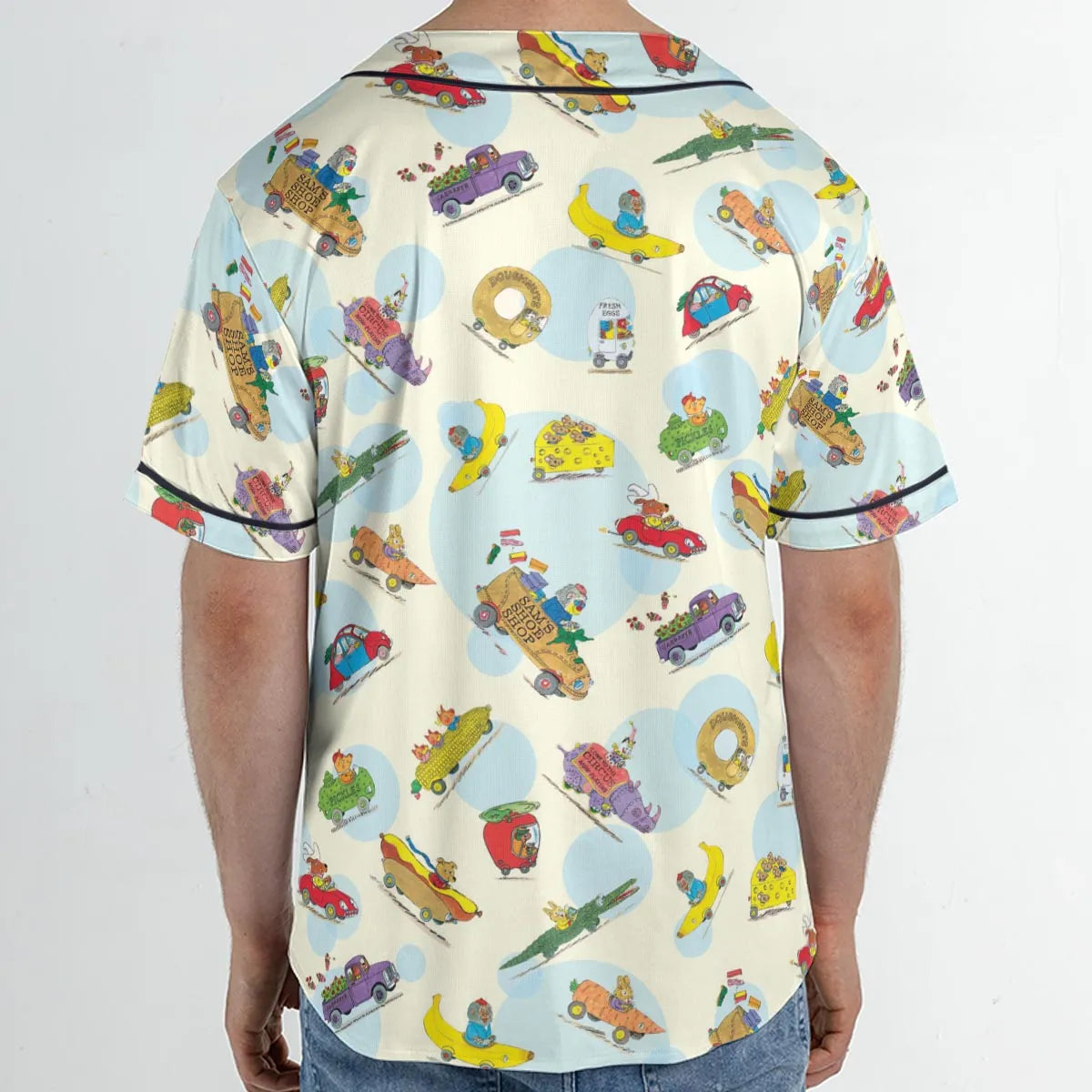 The Busy World of Richard Scarry Unisex Baseball Jersey