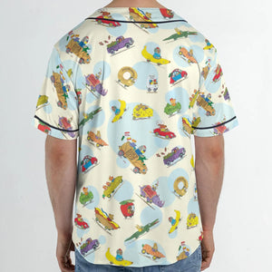 The Busy World of Richard Scarry Unisex Baseball Jersey