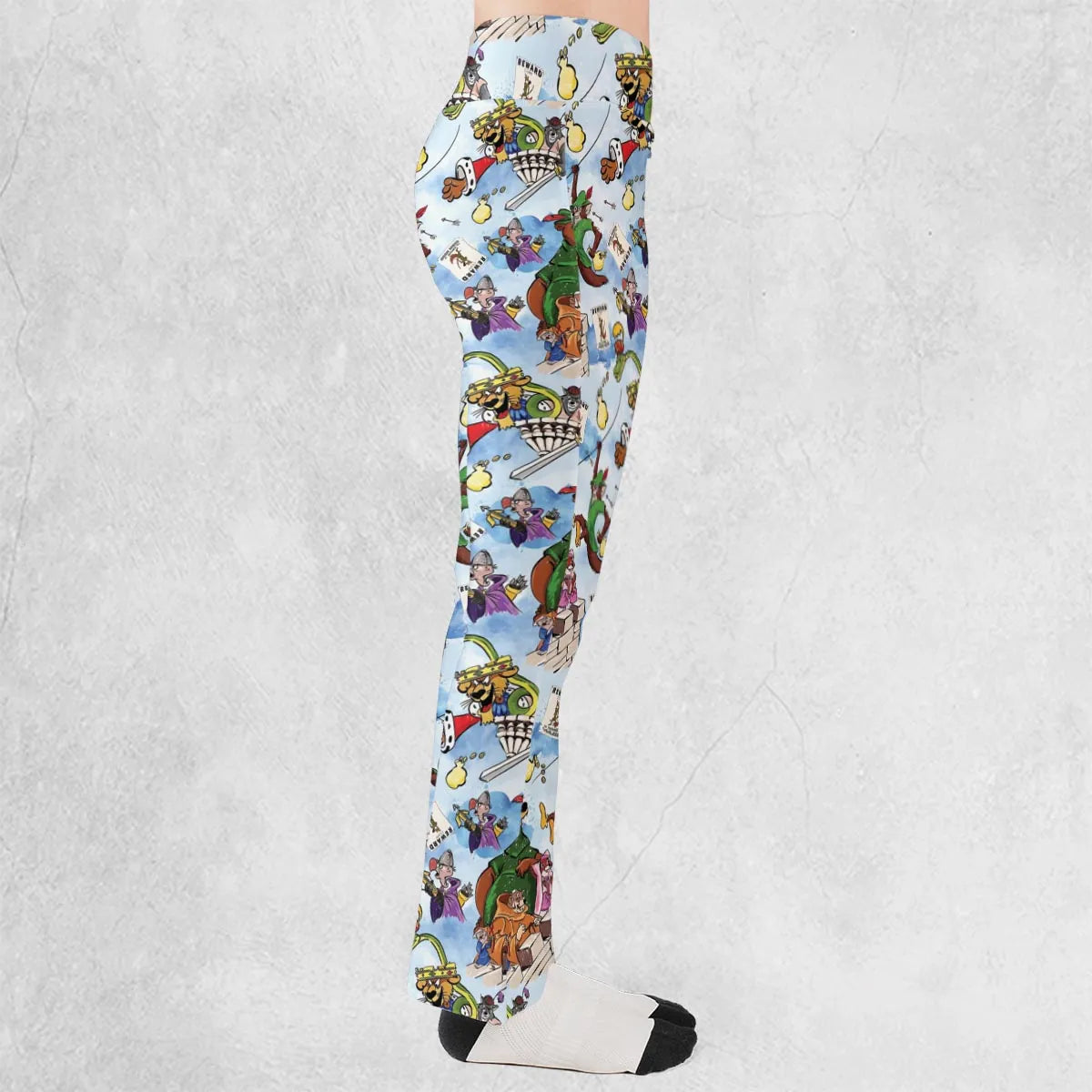 Robin Hood Characters Pattern Flare Leggings