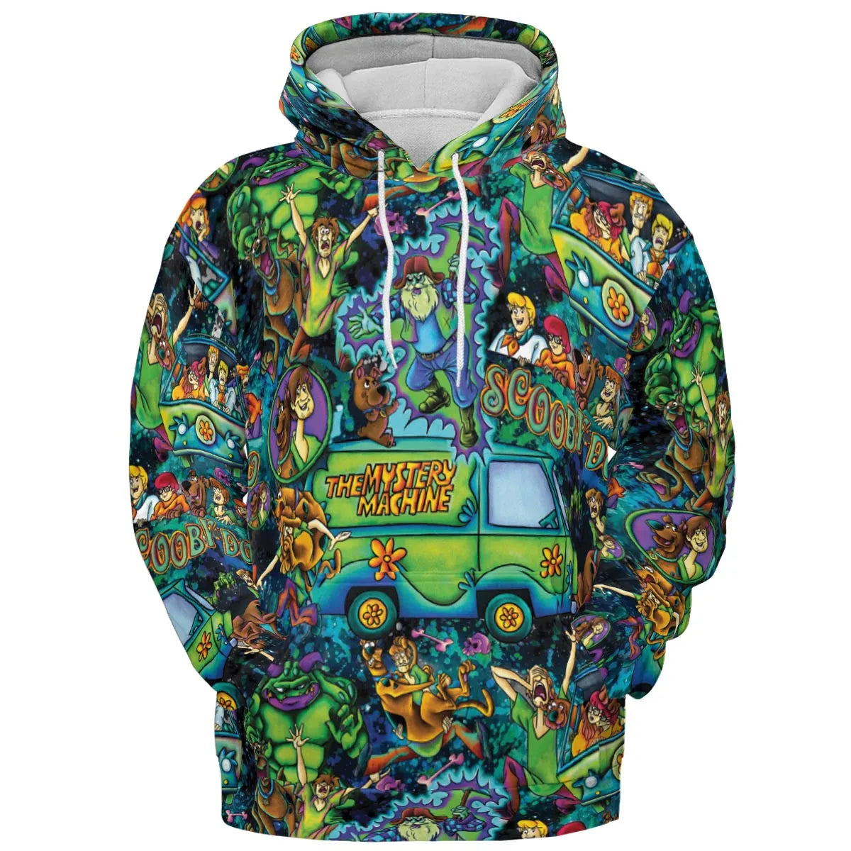 Monsters Mayhem and The Mystery Machine Scooby Doo All-over Print Hoodie