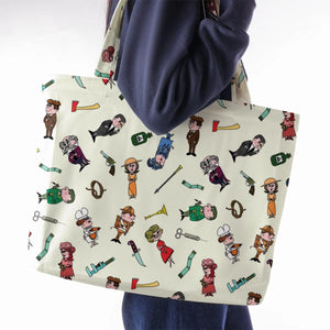 Clue Board Game Characters Large Tote Bag