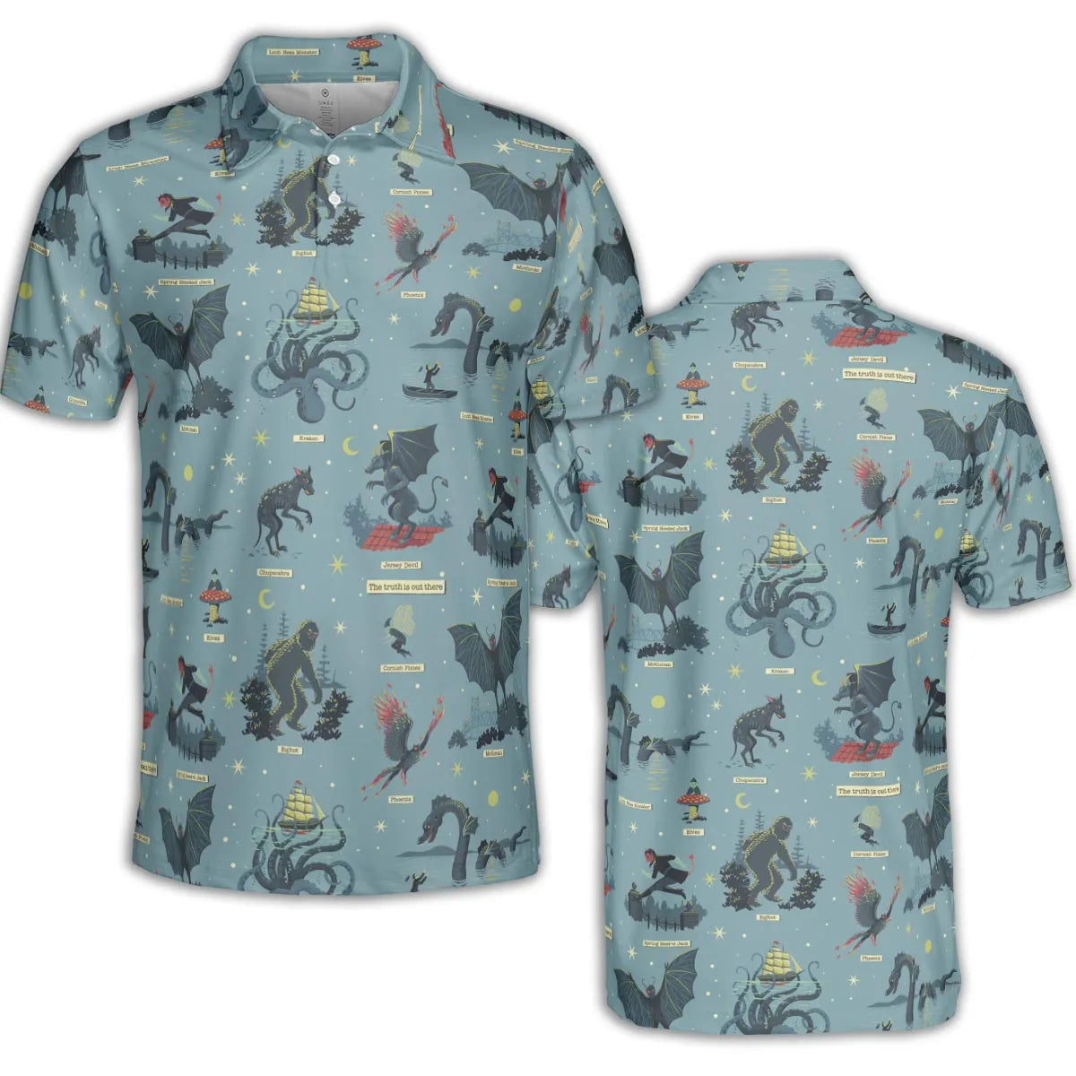 Paranormal Creatures AOP Men/Women Polo Shirt
