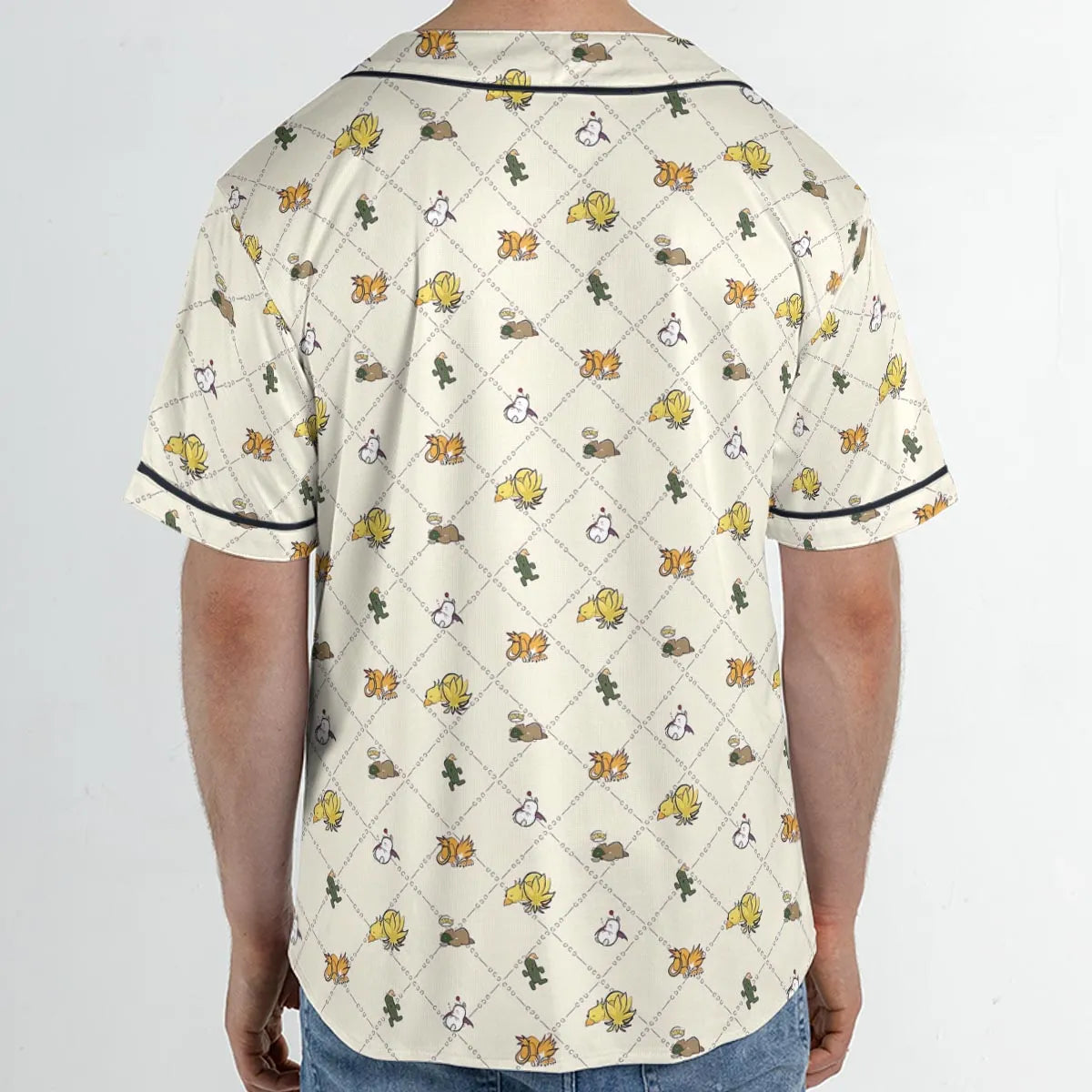 Final Fantasy Sleeping Creatures Pattern Unisex Baseball Jersey