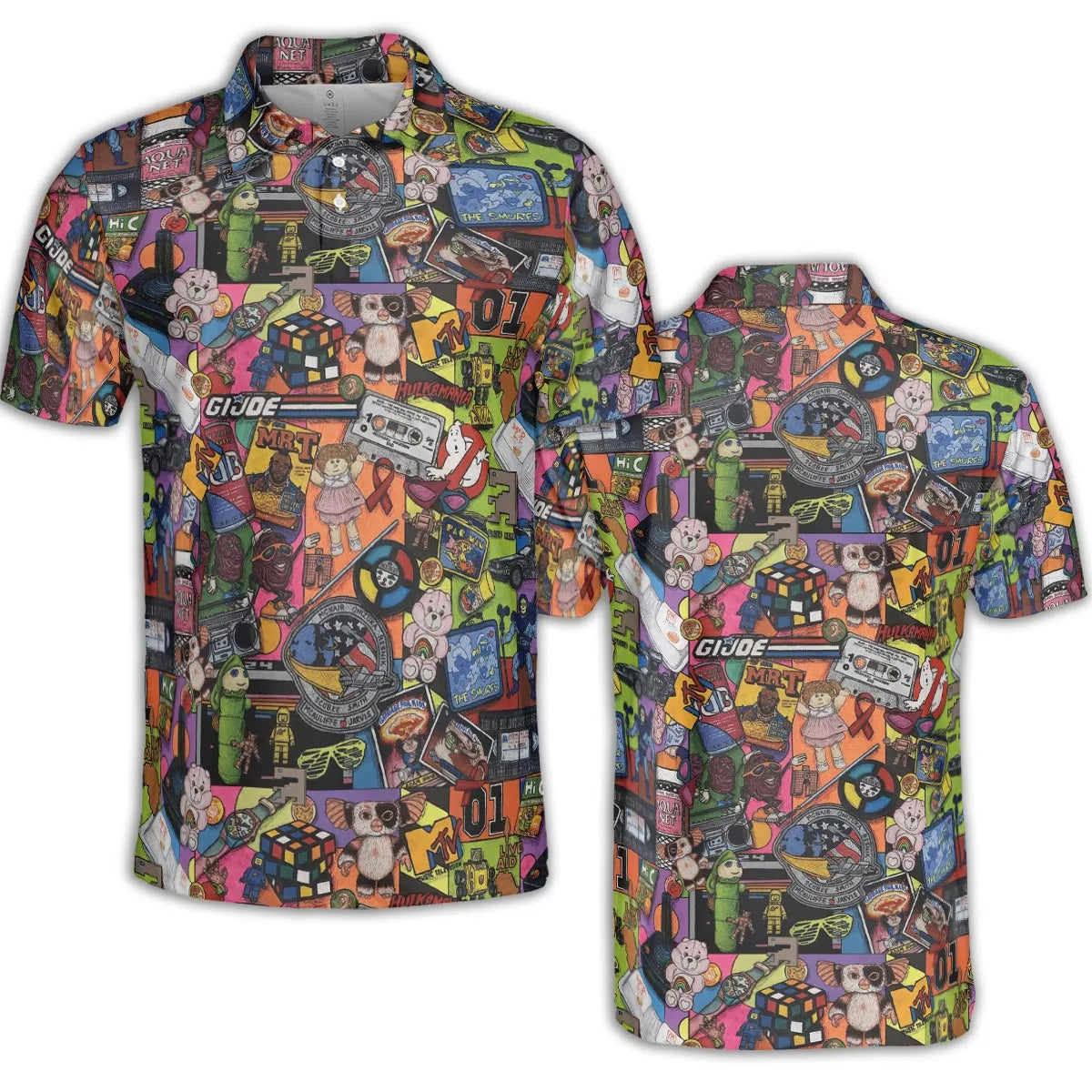 The 1980's. The Decade Of Greed AOP Men/Women Polo Shirt
