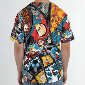 The Incredibles cartoon Unisex Baseball Jersey
