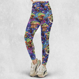 Baby Yoda In the Galaxy Legging