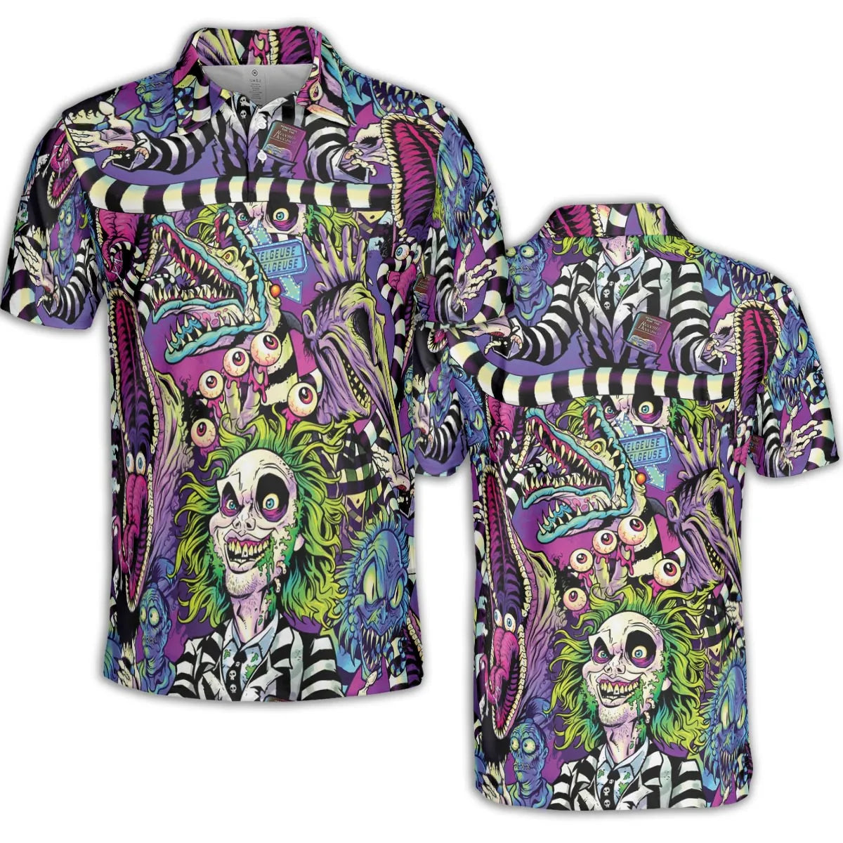 Stay Spooky Beetlejuice AOP Men/Women Polo Shirt