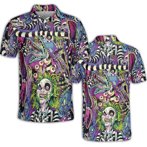 Stay Spooky Beetlejuice AOP Men/Women Polo Shirt