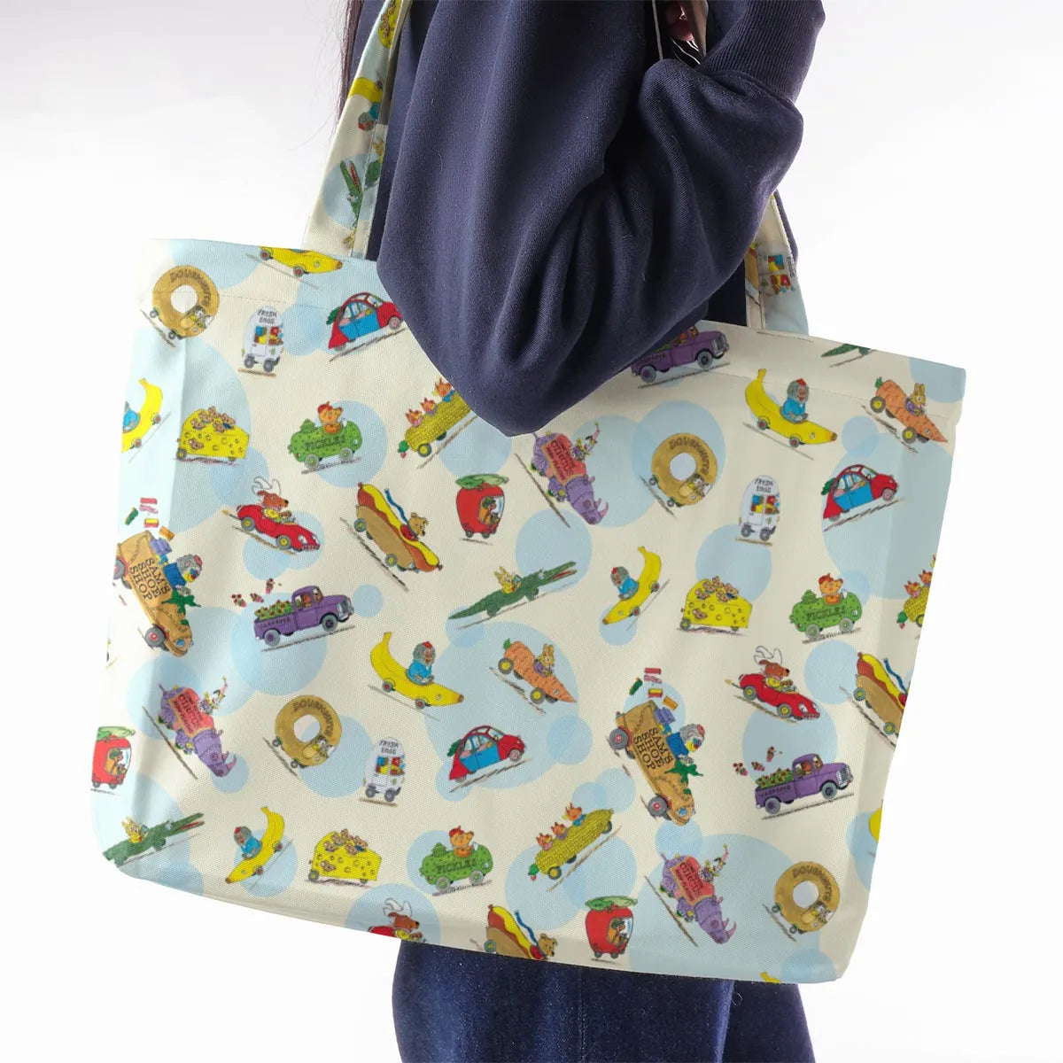 The Busy World of Richard Scarry Large Tote Bag