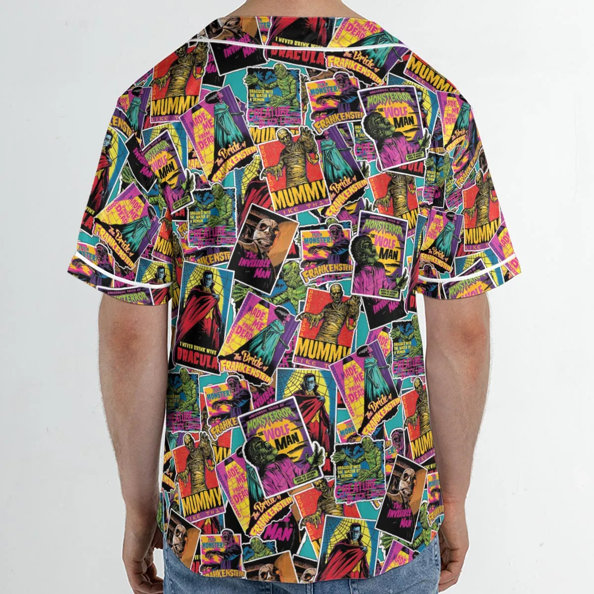 Multi Monster Pop Badges Unisex Baseball Jersey