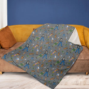 Nostalgic Gang The Fonz and the Happy Days Gang Fleece Blanket