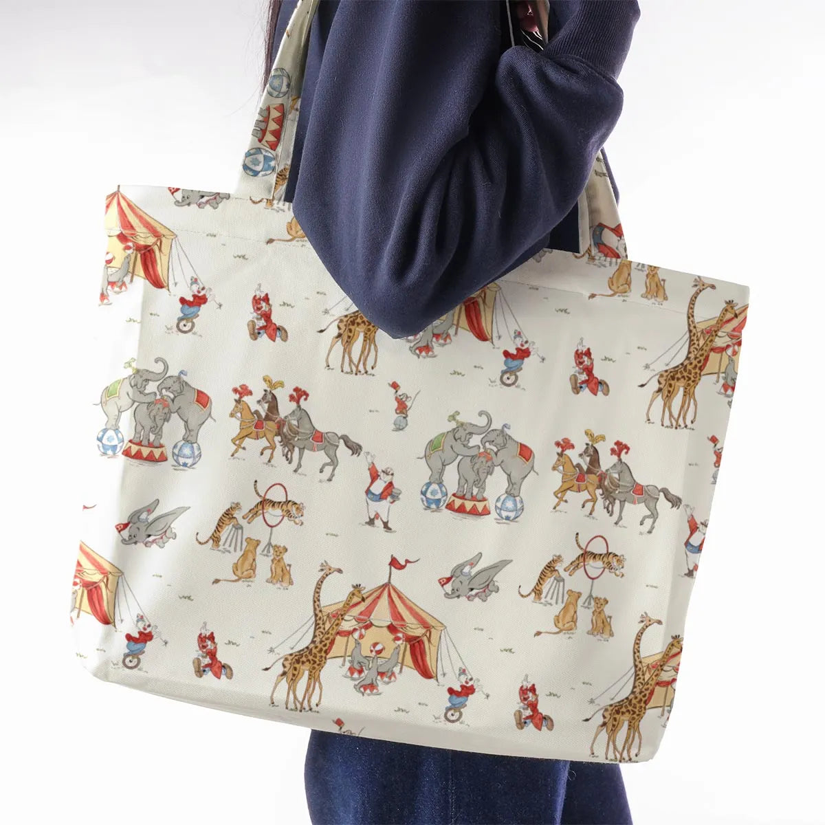 Nostalgic Circus Dumbo Large Tote Bag