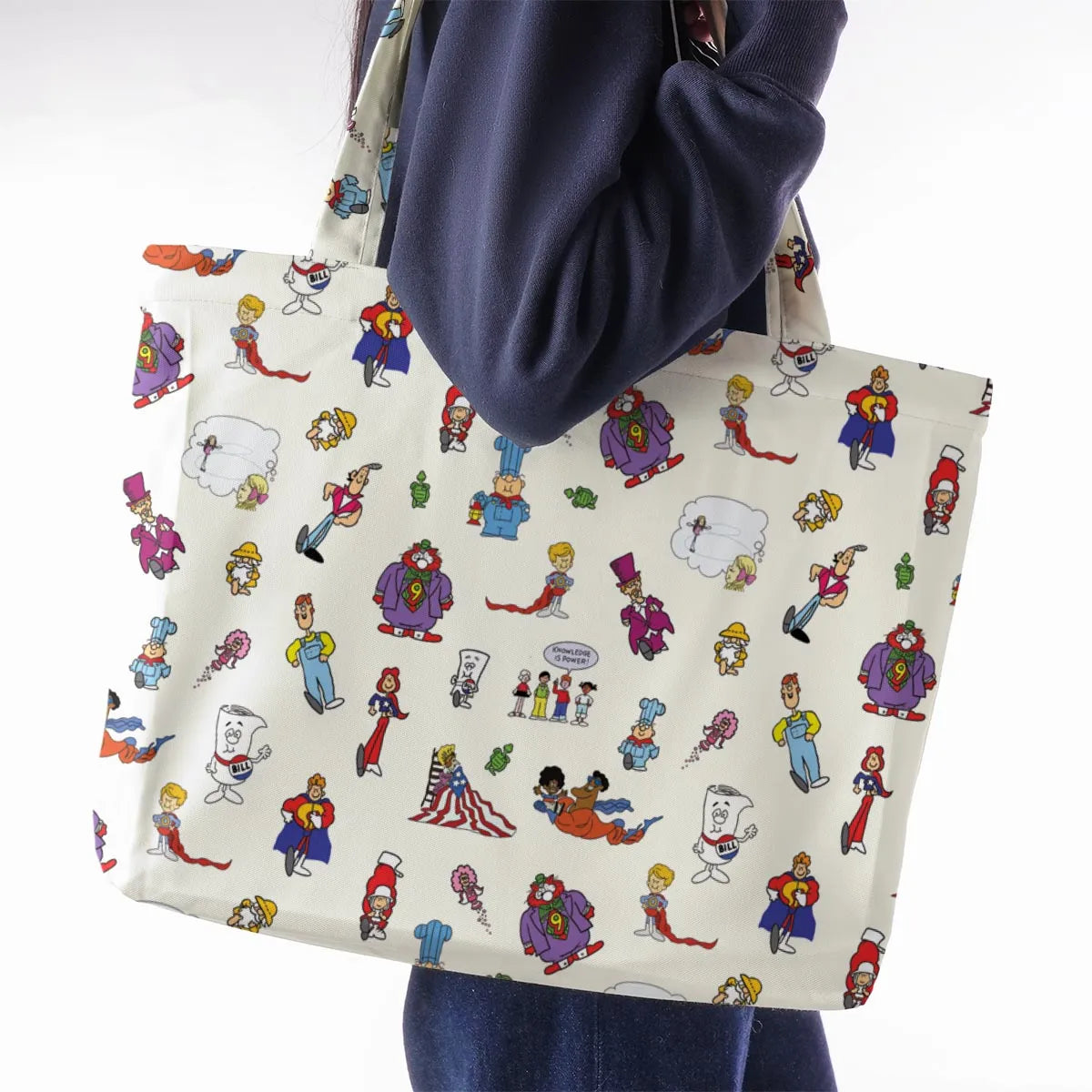 Schoolhouse Rock Characters Large Tote Bag