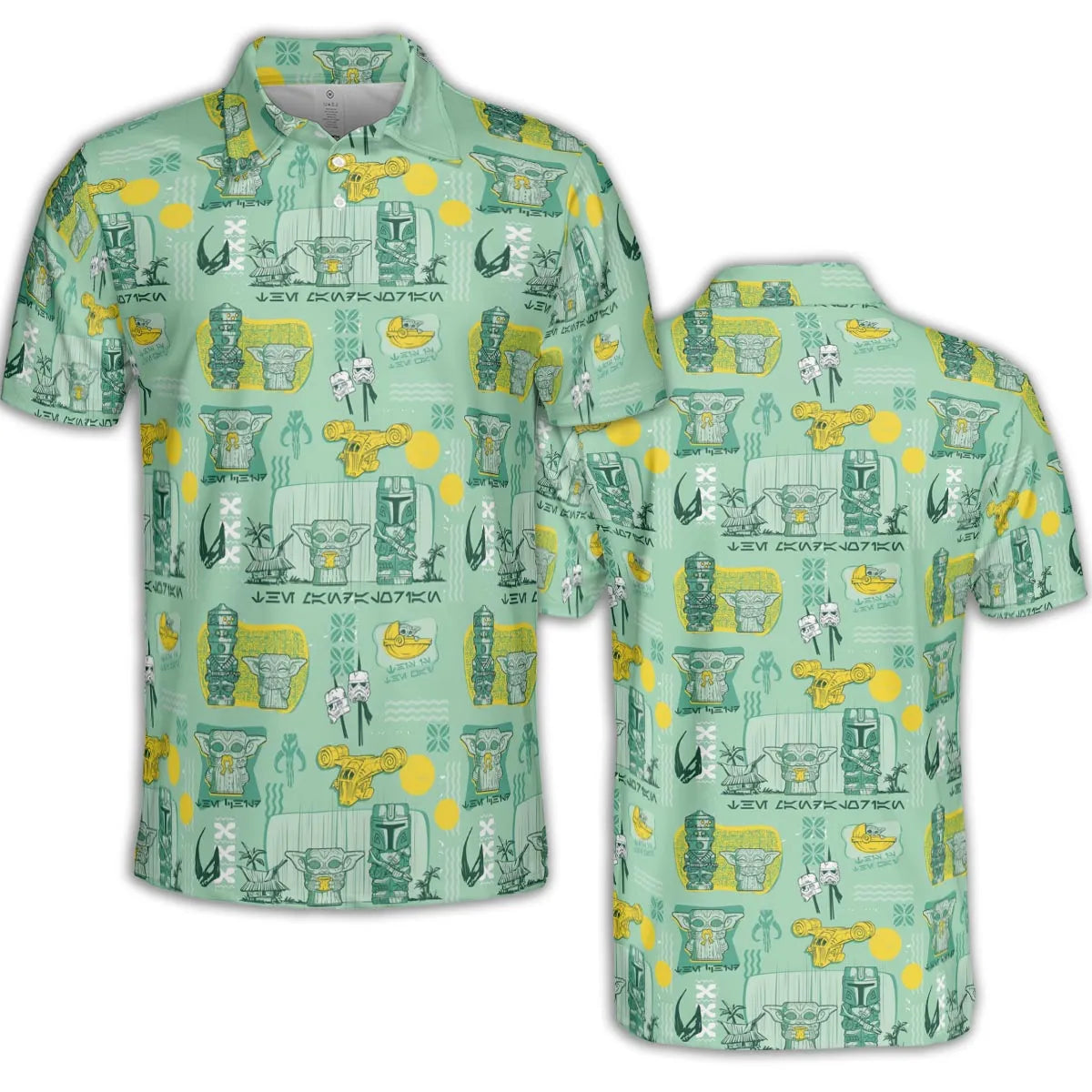 The Mandalorian Star Wars Aloha AOP Men/Women Polo Shirt