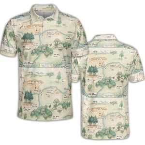 Hundred Acre Wood Map AOP Men/Women Polo Shirt