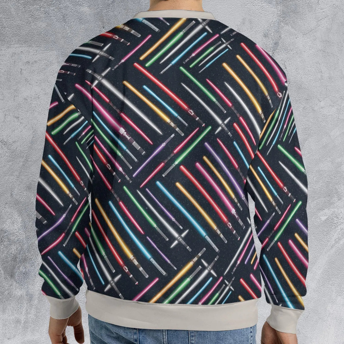 Lightsabers Star Wars Pattern All-over Print Sweatshirt