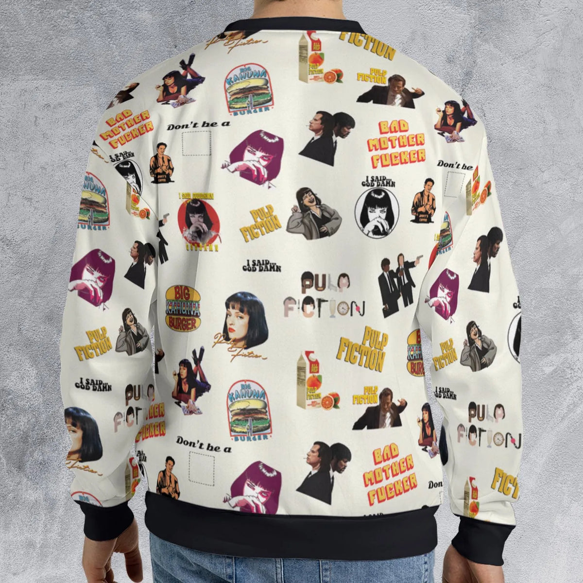 Pulp Fiction Pattern All-over Print Sweatshirt
