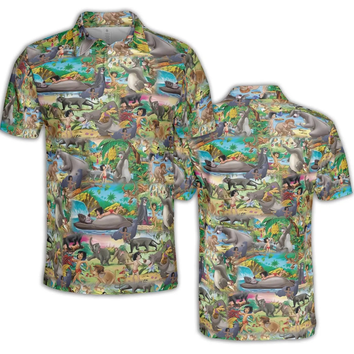 The Jungle Book Rudyard Kipling Seamless AOP Men/Women Polo Shirt