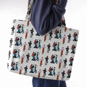 The Breakfast Club Characters Pattern Large Tote Bag