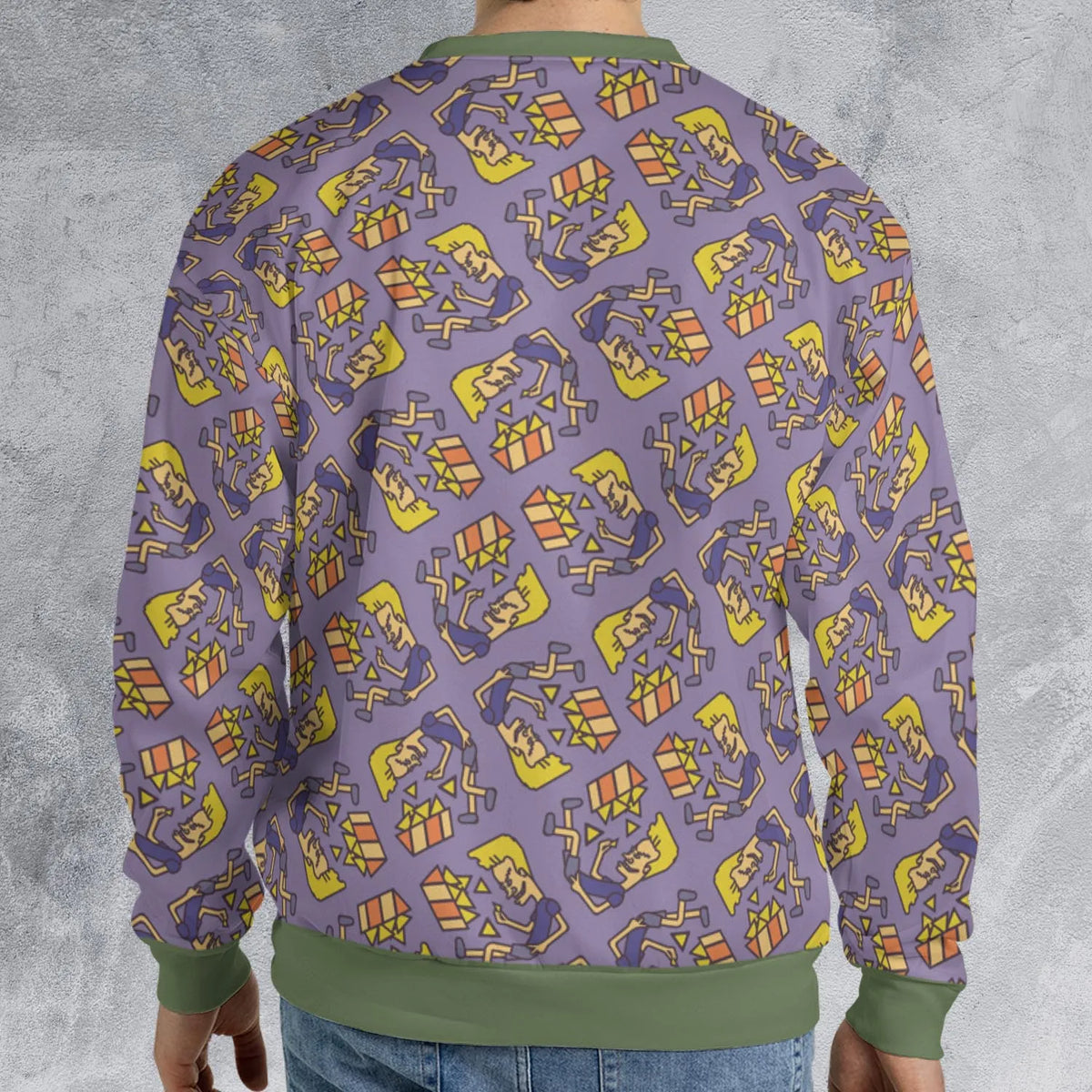 Nachos Rule Beavis and Butthead All-over Print Sweatshirt
