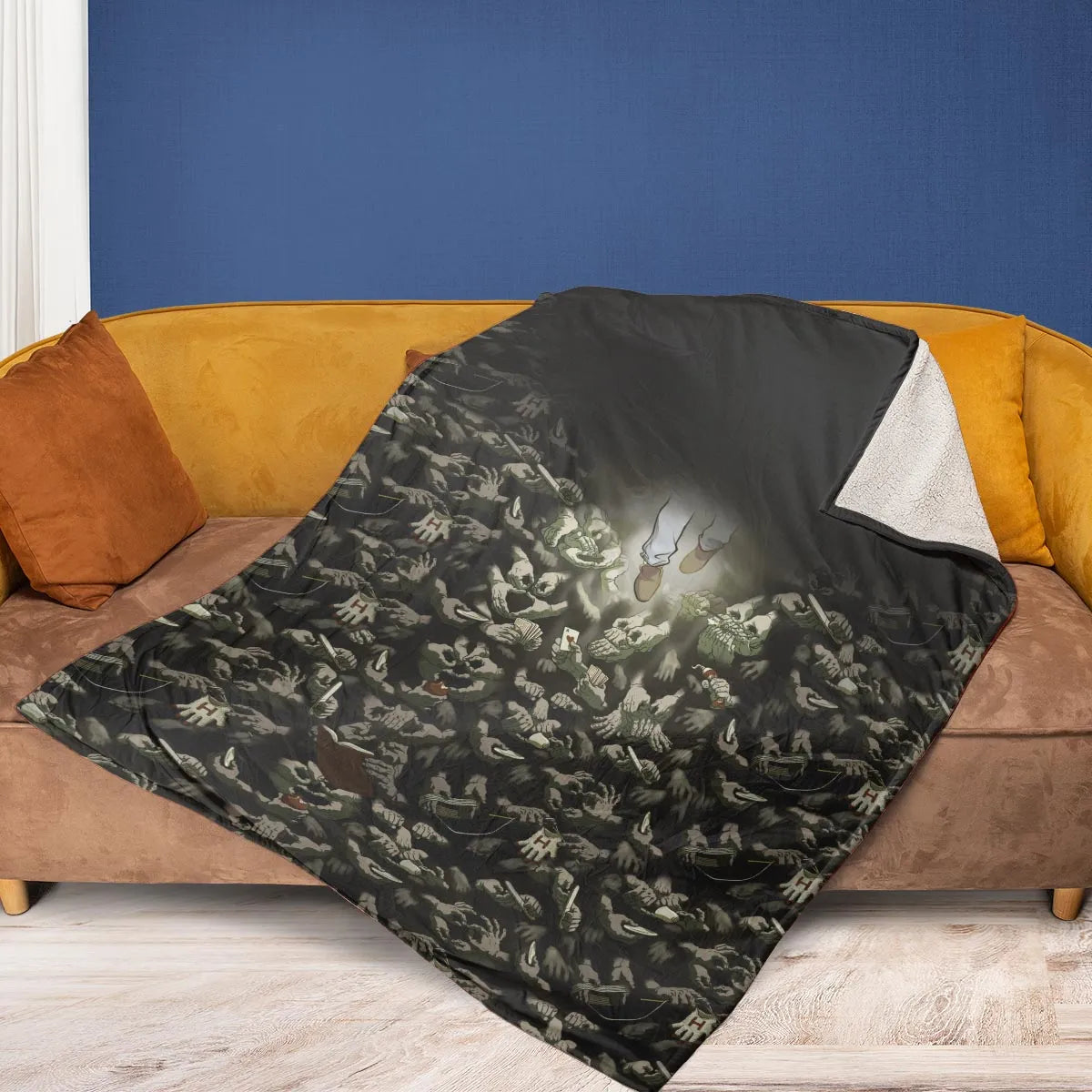Funny Helping Hands Labyrinth Fleece Blanket
