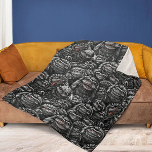 Critters Pattern Halloween Fleece Blanket