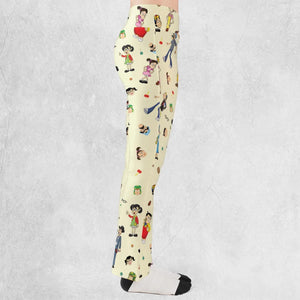 El Chavo Cartoon Characters Flare Leggings