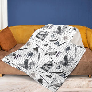 Nevermore The Raven Edgar Allan Poe Fleece Blanket