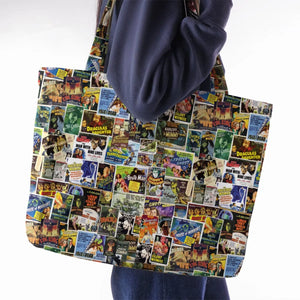 Vintage Horror Movies Large Tote Bag