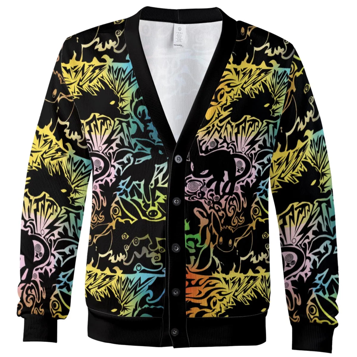 Eevee Pokemon Black Cardigan